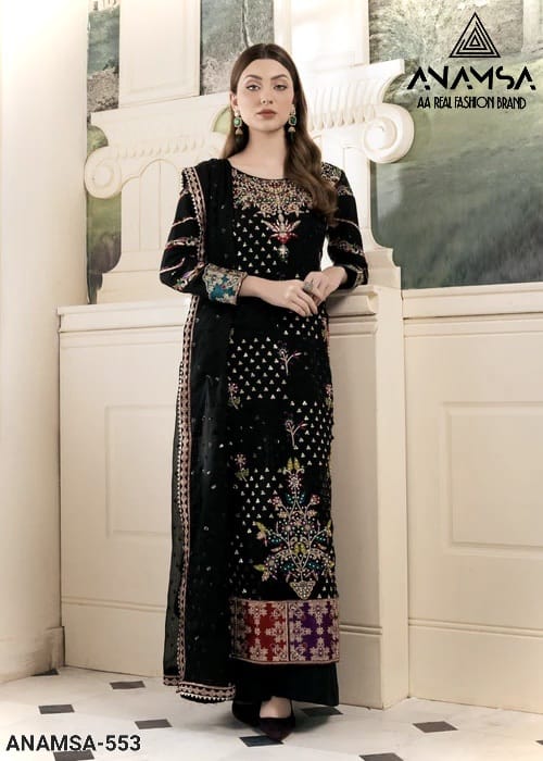 Exquisite Heavy Embroidered Fox Georgette Outfit with Sequence Work